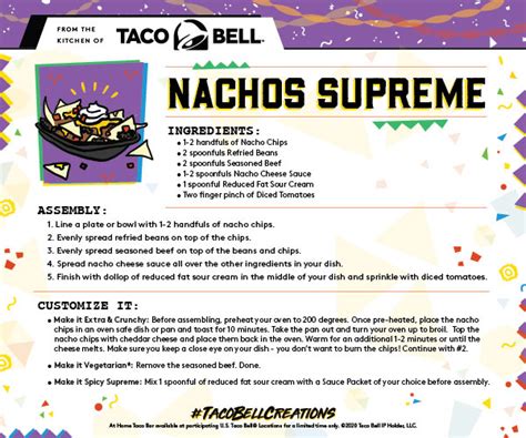 Taco bell gift cards bought from fluz are digital gift cards. Official "At Home Taco Bar" recipe cards released : LivingMas