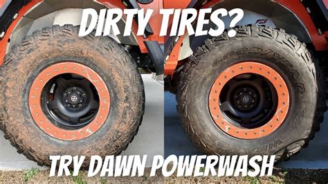 Cleaning Dirty Tires With Dawn Powerwash Youtube