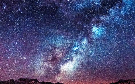 Mb56 Wallpaper Amazing Milkyway Space Mountain Red Wallpaper