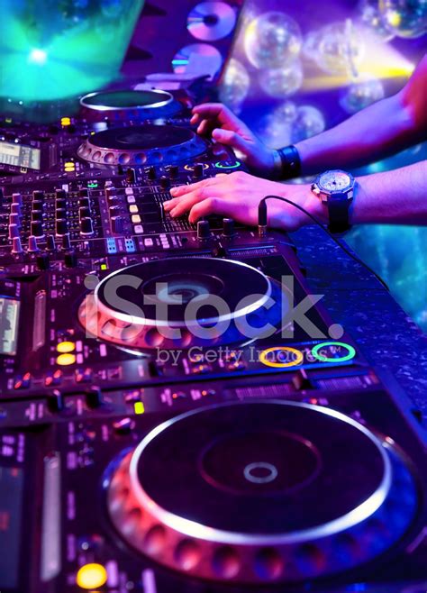 Dj Playing The Track Stock Photo Royalty Free Freeimages