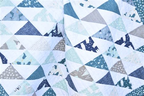 Charming Triangles Baby Quilt Free Pattern Using Pre Cut Squares