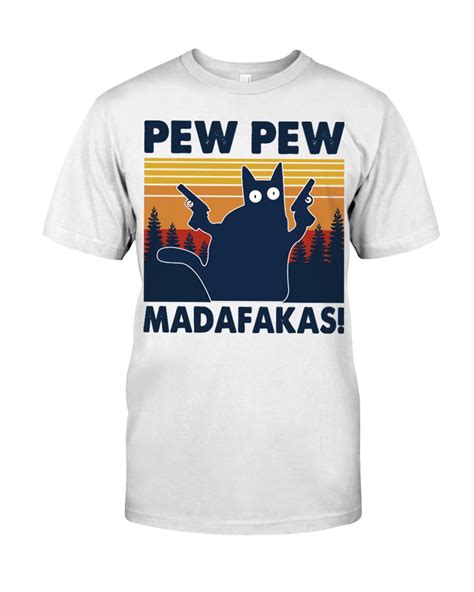 Pew Pew Madafakas Cat Crazy With Gun Vintage