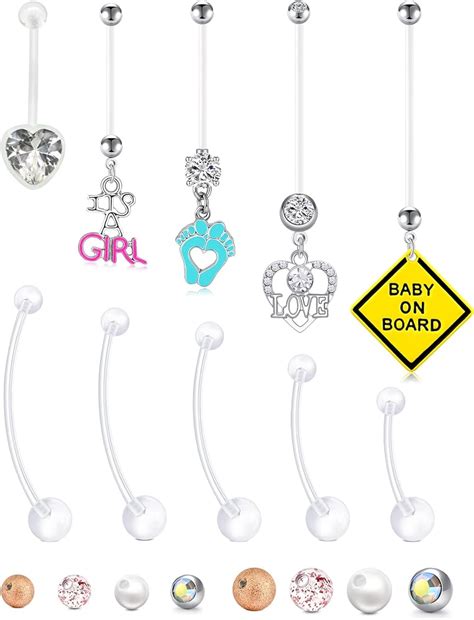 Pregnant Belly Button Piercing Rings