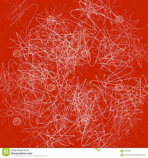 Random Squiggly Lines Abstract Monochrome Pattern Texture Stock Vector