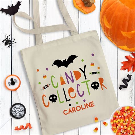 Personalized Trick Or Treat Bag Custom Halloween Candy Bag Etsy