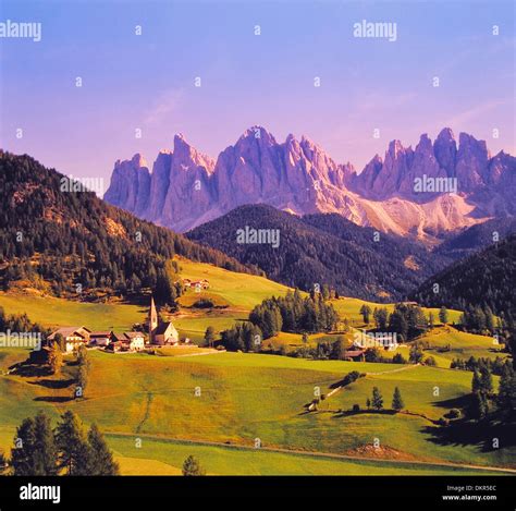 Italy South Tirol Villnösstal Saint Magdalena Geislerspitzen