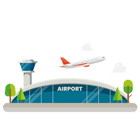 Aeropuerto Edificio Ilustración 23256326 Png