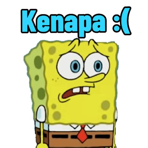 Stiker Spongebob Uwaw