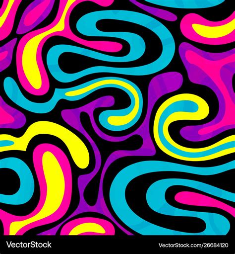 Bright Seamless Pattern In Graffiti Style On A Vector Image