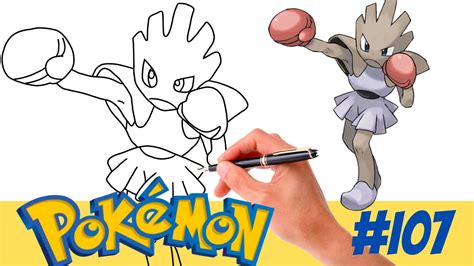 Cómo Dibujar Hitmonchan Pokemon 107 FÁcil Generación 1 Youtube