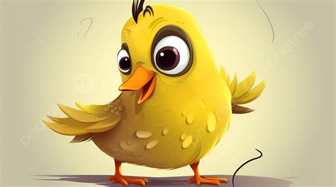 Cartoon Chicken Character With Eyes And Little Feet Background Cartoon