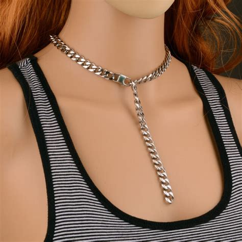 Hip Hop Womens Necklace Stainless Steel Xxxtentacion Chain Cuban Link For Female Ebay