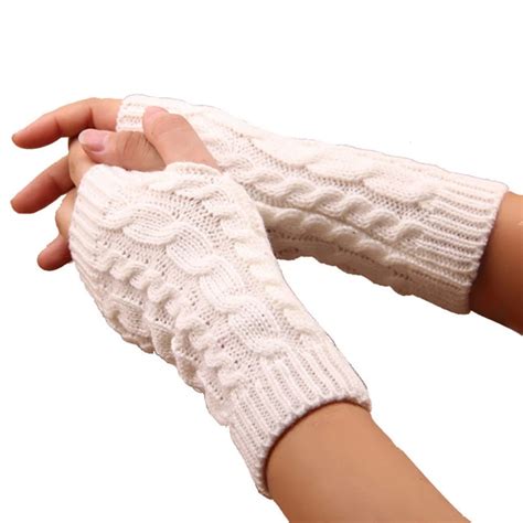 Women Winter Half Finger Fingerless Gloves Wrist Arm Hand Warmer Knitted Mittenswomens Gloves