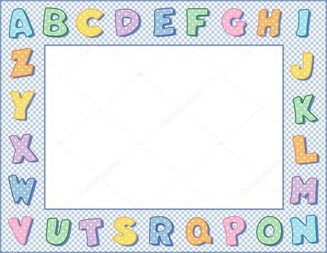 Alphabet Blocks Border Clip Art Page Border And Vector Alphabet
