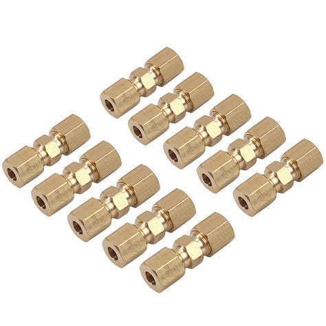 Straight Brass Brake Line Compression Fitting Unions For 316 Od Tubing