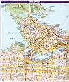 Map Vancouver British Columbia Canada.Vancouver city map with highways ...