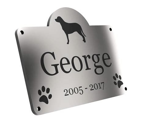 Origindesigned Personalised Pet Dog Memorial Plaque Outdoor Garden
