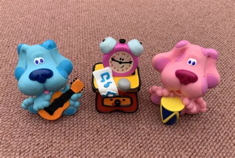 LOT OF Blues Clues Figures Blue Tickety Tock Sidetable Drawer Magenta VTG PicClick