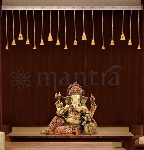 Ganesha And Bells Ganapati Decoration Pooja Room Door Design Ganesh
