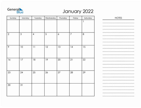 January 2022 Monthly Calendar Pdf Word Excel