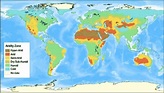 Map showing arid and semi-arid regions of the world. | Download ...