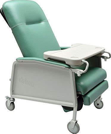 These durable chairs are designed to improve patient's quality of life by providing seating support in a movable comfortable chair. Invacare 3-Position Geri Recliner Chair IH6074A