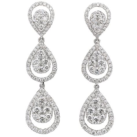 Labradorite Diamond Dangle Drop Earrings For Sale At 1stdibs
