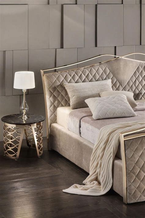 The Quilted Nubuck Italian Designer Bed With Footboard Is Simply