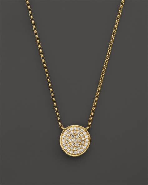 Find great deals on ebay for 14k gold necklace and diamond pendant. Kc Designs Diamond Pavé Disc Pendant Necklace In 14K ...