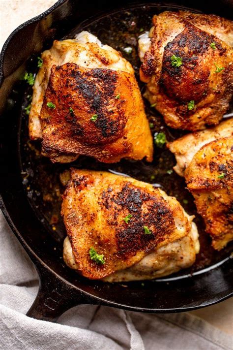 Pan Roasted Chicken Thighs Bone In Miss Allies Kitchen Recipe