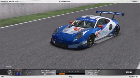 Montreal Rfactor Porsche Rsr Lap Race Youtube