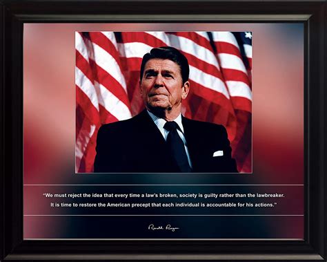 Ronald Reagan Photo Picture Poster Framed Quote We Must
