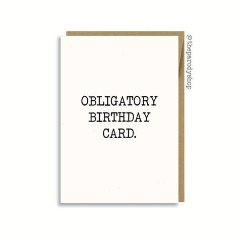 Funny Birthday Card Funny Card Sarcastic Birthday Card Etsy