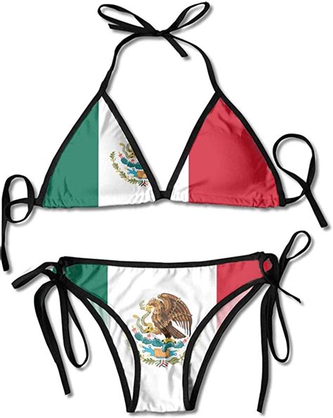 Ksschr Mexican Flag Fashion Bikini Swimsuit Sexy Womens