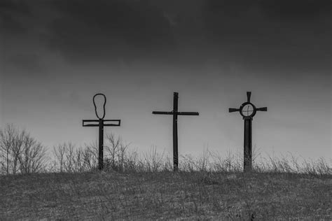 Three Crosses Under A Dark Sky Photograph By Guy Whiteley Fine Art