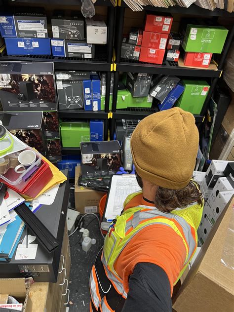 My job called for me to work in a GameStop store-room today! Needless