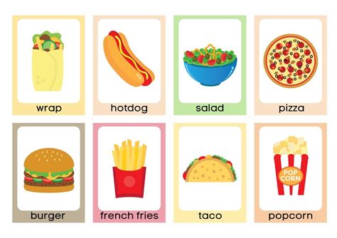 Free Food Flashcard Templates To Customize And Print Canva