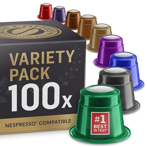 Variety Pack 100 Nespresso Compatible Pods Test Winning Capsules 9