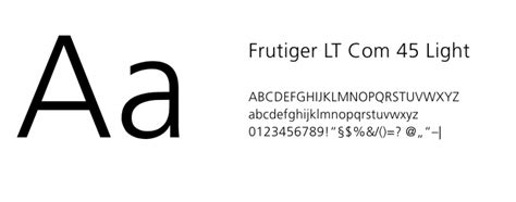 Frutiger Lt Std Light Free Font Shelly Lighting