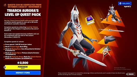 New Fortnite Triarch Aurora S Level Up Quest Pack Bundle [full Showcasing] Triarch Aurora