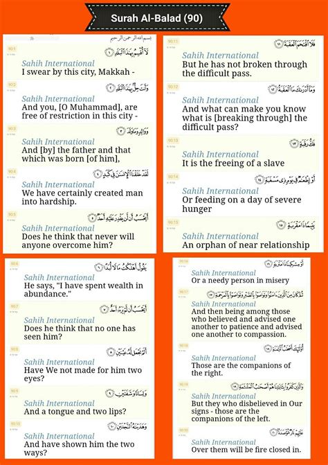 Surahchapter Al Balad 90 Complete Chapter Quran Verses Verses