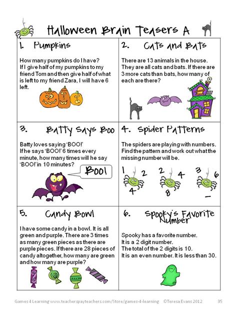Fun Games 4 Learning Halloween Math Fun