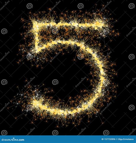 Glittering Sparks Numbers Stock Vector Illustration Of Glow 157732896