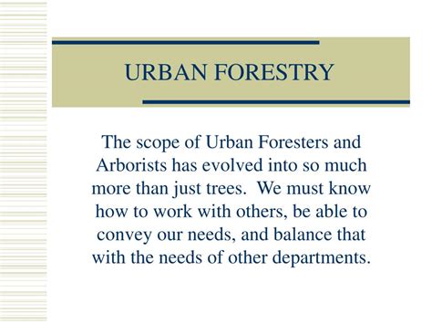 Ppt Urban Forestry Powerpoint Presentation Free Download Id6378957