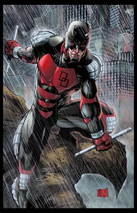 Armored Daredevil Colored By Hanzozuken On Deviantart Marvel