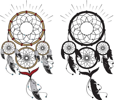 Boho Dream Catcher Vector Art Png Dream Catcher Decorated With