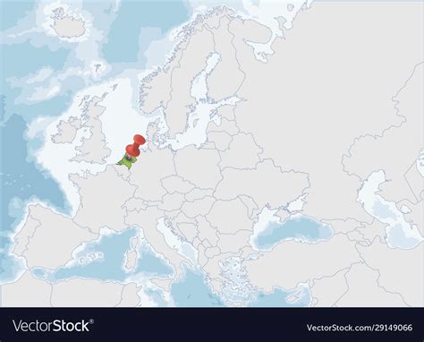 Netherlands Location On Europe Map Royalty Free Vector Image