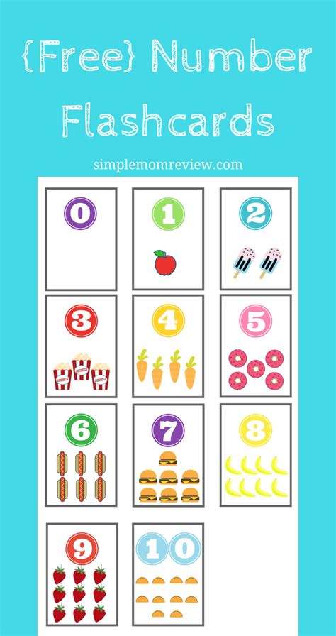 These 1 to 20 number cards can be used for a variety of classroom . Number Flashcards: Free Printable - Simple Mom Review