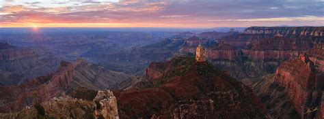 Sunrise On Hayden North Rim Of The Grand Canyon Fine Art Landscape