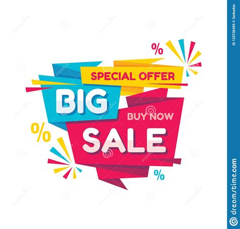 Big Sale Vector Creative Banner Illustration Abstract Concept